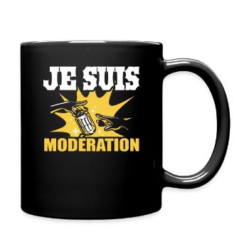 I Am Moderation Drink In Moderation Can Of Beer - Tasse einfarbig - Schwarz - Rechts
