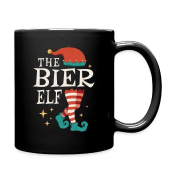 Beer Elf December Love Elf Christmas - Full Colour Mug - black - Right