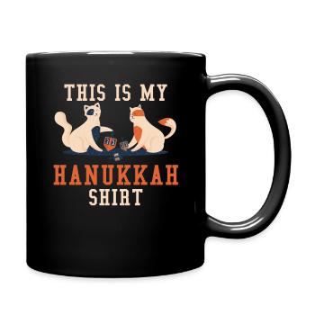 Cats Jewish Christmas Jew This My Hanukkah - Full Colour Mug - black - Right