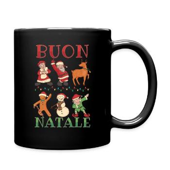 Merry December Italian Greetings Christmas - Full Colour Mug - black - Right