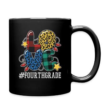 Viertklässler Schüler lieben Weihnachten - Tasse einfarbig - Schwarz - Rechts
