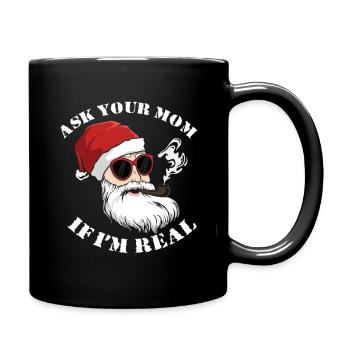 Dezember Weihnachtsmann Witz Lustige Weihnachten - Tasse einfarbig - Schwarz - Rechts