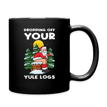 Décembre Santa Poop Joke Funny Christmas - Mug uni - noir - Droite