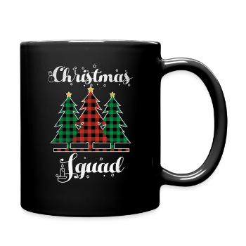 Christmas Squad Element December Plaid Christmas - Full Colour Mug - black - Right