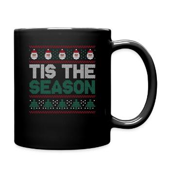 Santa Ugly Dezember Saison Hässliche Weihnachten - Tasse einfarbig - Schwarz - Rechts