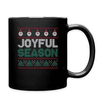 Santa Ugly Dezember Fröhliche Jahreszeit Hässliche Weihnachten - Tasse einfarbig - Schwarz - Rechts