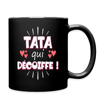 Femme Tata Qui Décoiffe Meilleure Tata - Mug uni - noir - Droite
