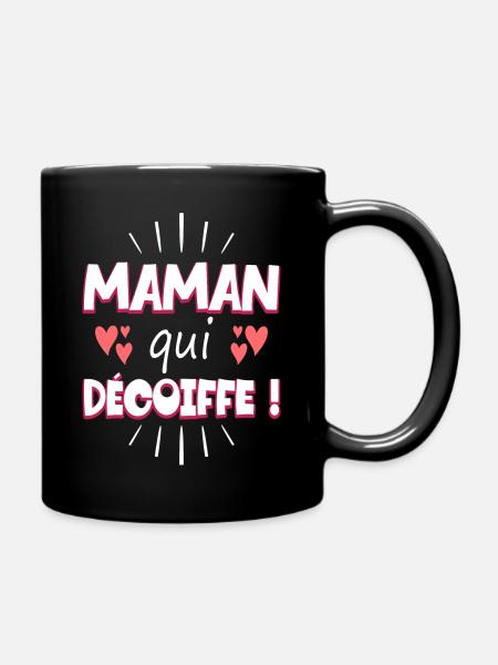 Femme Maman Qui Décoiffe Meilleure Maman - Mug uni - noir