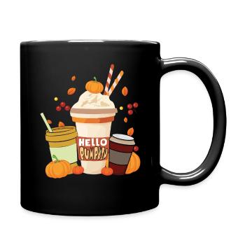 Spice Pumpkin Drink Thanksgiving Season Autumn - Full Colour Mug - black - Right