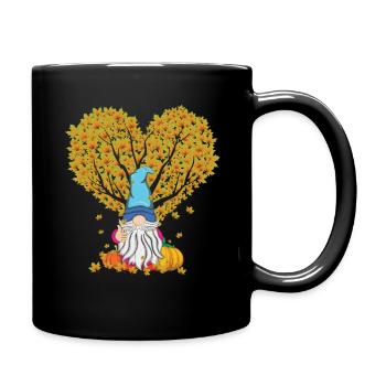 Pumpkin Love Gnome Fall Thanksgiving Season Autumn - Full Colour Mug - black - Right