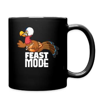 Rugby Turkey Fashion Football Fan Thanksgiving - Full Colour Mug - black - Right