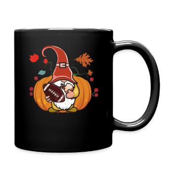 Rugby Gnome Elf Football Fan Thanksgiving - Tasse einfarbig - Schwarz - Rechts
