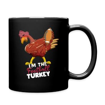 Rugby Dabbing Turquie Fan de football Thanksgiving - Mug uni - noir - Droite