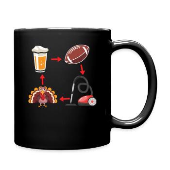 Rugby Beer Turquie Fan de football Thanksgiving - Mug uni - noir - Droite