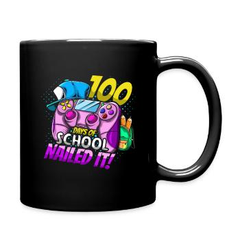 Jeu du 100e jour de l’élève cloué 100 jours d’école - Mug uni - noir - Droite