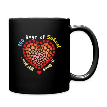 Lehrer Schüler 100. Tag Liebhaber 100 Tage Schule - Tasse einfarbig - Schwarz - Rechts