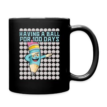 Élève 100e jour de balle 100 jours d’école - Mug uni - noir - Droite