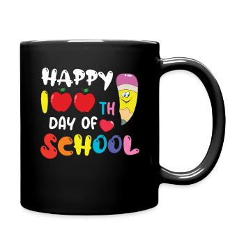 Mignon étudiant heureux 100e jour 100 jours d’école - Mug uni - noir - Droite