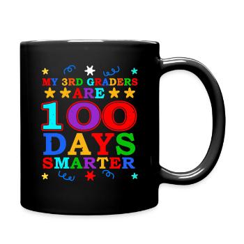 100. Tag 3. Klasse Lehrer 100 Tage Schule - Tasse einfarbig - Schwarz - Rechts