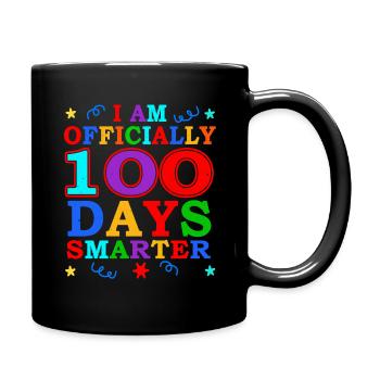 100th Day Smarter 100 Days Of School - Full Colour Mug - black - Right