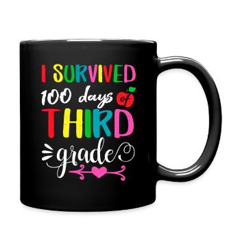 100e jour a survécu à la 3e année 100 jours d’école - Mug uni - noir - Droite