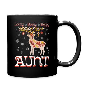 Renne De Noël Tata Femme Tante - Mug uni - noir - Droite