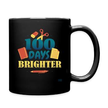 Livres Stylo 100e jour plus lumineux 100 jours d’école - Mug uni - noir - Droite