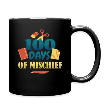 Livres Stylo 100e jour de méfait 100 jours d’école - Mug uni - noir - Droite