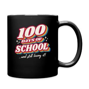 Étudiant rétro 100e jour aimant 100 jours d’école - Mug uni - noir - Droite
