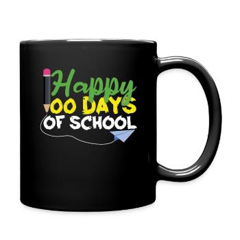 100e jour d’avion en papier Joyeux 100 jours d’école - Mug uni - noir - Droite