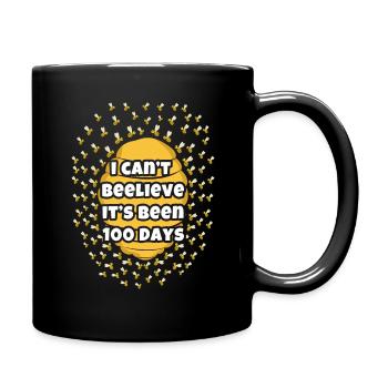 100th Day School Bee Happy 100 Days Of School - Full Colour Mug - black - Right