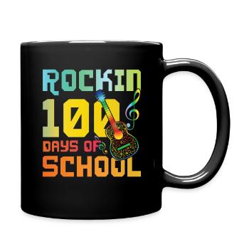 100e jour de guitare à bascule 100 jours d’école - Mug uni - noir - Droite