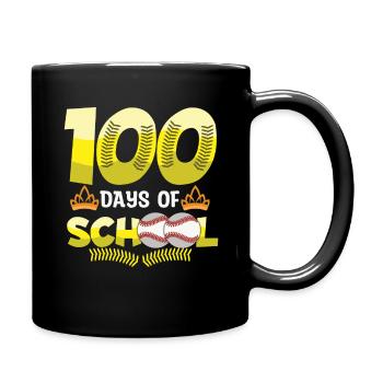 100e jour de softball baseball 100 jours d’école - Mug uni - noir - Droite