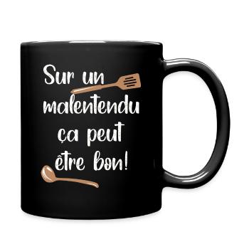 Sur un malentendu ça peut être bon! - Mug uni - noir - Droite