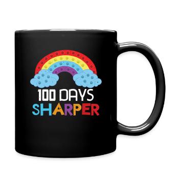 Rainbow Pop 100e jour plus précis Jours d’école - Mug uni - noir - Droite
