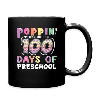 100e jour de bulle pop préscolaire 100 jours d’école - Mug uni - noir - Droite