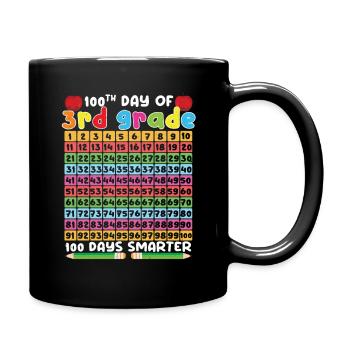 100e jours du calendrier de la 3e année 100 jours d’école - Mug uni - noir - Droite
