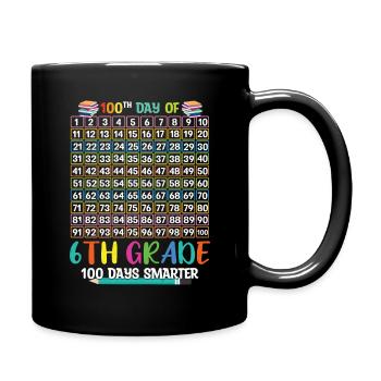 Smarter 100th Tage der 6. Klasse 100 Tag der Schule - Tasse einfarbig - Schwarz - Rechts