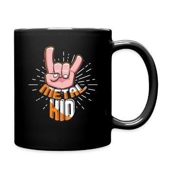 Rock Hand Metal Kindermusik Liebhaber Rocker Rock Sign - Tasse einfarbig - Schwarz - Rechts