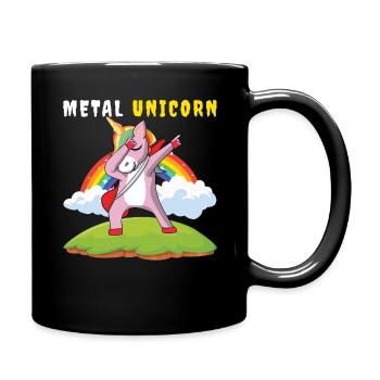 Dabbing Unicorn Rainbow Metal Musique Heavy Rock - Mug uni - noir - Droite