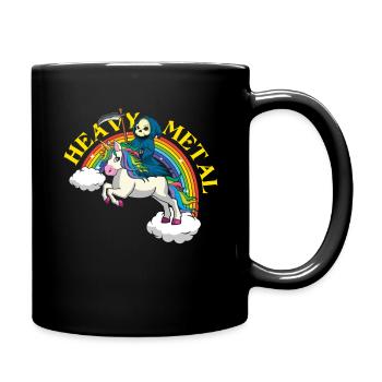 Skeleton Licorne Arc-en-ciel Metal Musique Heavy Rock - Mug uni - noir - Droite
