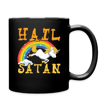 Hail Satan Licorne Arc-en-ciel Metal Musique Amateur de Rock - Mug uni - noir - Droite