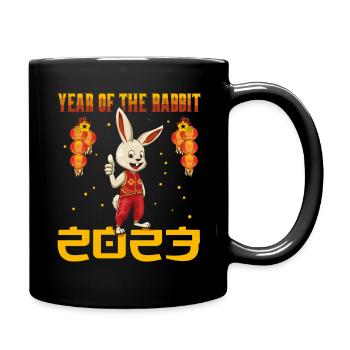 Lapin Drôle Nouvel An chinois 2023 Nouvel An - Mug uni - noir - Droite