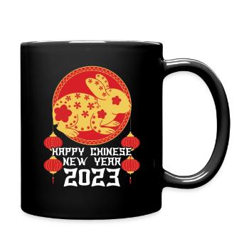 Nouvel An chinois du lapin 2023 Ornement - Mug uni - noir - Droite