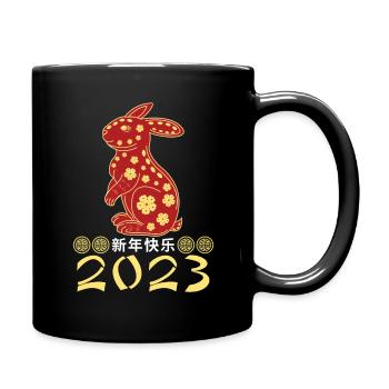 Nouvel An chinois Élément de lapin Nouvel An 2023 - Mug uni - noir - Droite
