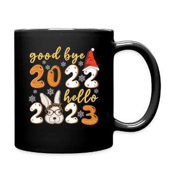 Bye 2022 Hello 2023 Lapin Joyeux Nouvel An Chinois - Mug uni - noir - Droite