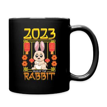 Happy Chinese New Year Of Rabbit 2023 New Year - Tasse einfarbig - Schwarz - Rechts