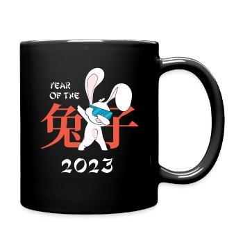 Joyeux Nouvel An chinois Lapin Dabbing Nouvel An - Mug uni - noir - Droite