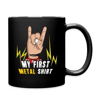 Rock Sign Rocker Hand Metal Kid First Metal - Tasse einfarbig - Schwarz - Rechts