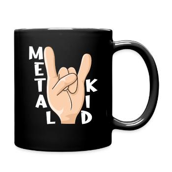 Rocker Rock Sign Rock Hand Metal Kid Music Lover - Tasse einfarbig - Schwarz - Rechts